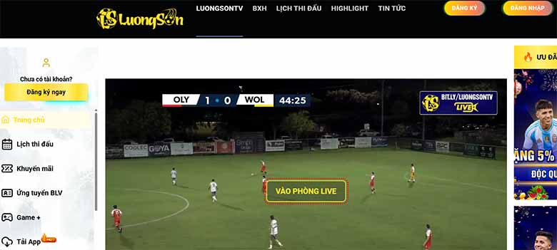 Xem luongsontv trực tiếp bóng đá hôm nay – Nhanh & mượt 